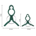 Green garden plant fixing clips set with dimension details, durable plastic plant support clips. - S / Fish Clip Single Naked