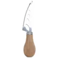 Couteau à fromage en acier inoxydable avec manche en bois, idéal pour couper le beurre et le fromage. - HF201A-6 Couleur Acier