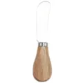 Couteau à beurre en acier inoxydable avec manche en bois pour fromage et pâtisserie. - HF201A-5 Couleur Acier