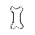 Zilverkleurige metalen karabijnhaak in botvorm kleine karabijnhaak sleutelhanger accessoire - Zilver