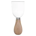 Stainless steel cheese knife with wooden handle butter spreader kitchen baking tool sku - HF201A-2 Steel Color