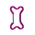 Roze botvormige aluminium karabijnhaak sleutelhanger mini outdoor rugzak accessoire haak. - Rozerood
