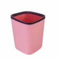 Cubo de basura de plastico con anillo rosa claro papelera hogar 12l 23x30cm almacenamiento - Cuadrado 12L / Rosa