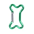 Groene botvormige aluminium carabiner sleutelhanger multifunctionele haak voor rugzak - Groen