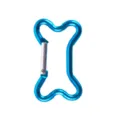 Blauwe aluminiumlegering botvormige karabijnhaak sleutelhanger rugzak outdoor camping haak - Lichtblauw