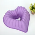 Lila Silikon Herz Kuchenform zum Backen von Brot und Desserts, flexible Antihaftform. - YH395/30*25*9CM