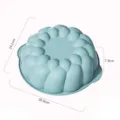 Blaue Silikon Kuchenbackform in Blumenform, 26.8cm Variante für die Küche beim Backen. - Blumen Backform (YH1234) / Blau