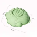 Green silicone shell cake baking mold 26cm kitchen tool non-stick pastry pan dessert - Seashell Baking Pan (YH1235) / Green