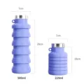 Faltbare Silikon Trinkflasche 500ml und 225ml tragbare Outdoor Reiseflasche in lila - 500ml / Lila