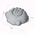 Silicone shell cake mold gray baking pan kitchen tool for making desserts and pastries. - Seashell Baking Pan (YH1235) / Gray