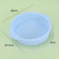 Große runde Silikon Backform mit Bodenwellen Design, antihaftbeschichtete Kuchenform für Küche. - Himmelblau