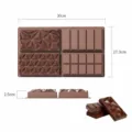 Silikon Schokoladenform 6er Rechteck Backwerkzeug für DIY Kuchen Bonbon Herstellung. - Stil 1189