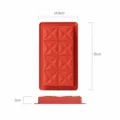 Rechteckige Silikon Schokoladenform Backform mit 3D geometrischem Gitter-Design - Braunrot YH1167