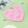Rosa diamant herz silikon kuchenform mit 6 hohlen backblech antihaft kuechenwerkzeug - YH810 (6 Hohlraum Herz) / Rosa
