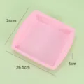 Rosa quadratische Silikon Backform für Toast und Kuchen, hitzebeständiges Backzubehör. - Rosa