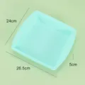 Quadratische Silikon Backform fuer Toast und Kuchen hitzebestaendiges Kuechengeraet - Hellgrün