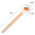 Silicone spatula with wooden handle, pineapple pattern kitchen baking tool, 30cm length. - Pineapple