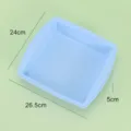 Quadratische Silikon Backform für Brot Kuchen Schokolade, hitzebeständige blaue Backform. - Himmelblau