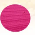 Rosa Silikon Waben Untersetzer, runde hitzebeständige Matte für Küche und Tischschutz ideal. - Zufällige Farbe / Rund (YH045)