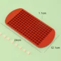 160-Gitter Silikon Eiswürfelform mit kleinen quadratischen Fächern, flexibel und leicht. - Schokoladenbraun