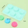 6-hoehlige Kronen Silikonform fuer Schokolade Kuchen Fondant Seife Backen Werkzeug - Hellgrün