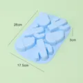 6-Loch Kaktus Silikonform DIY Backen Fondant Seife Herstellung Werkzeug Küchenzubehör - Blau