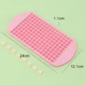 Rosa 160-Gitter Silikon-Eiswürfelform, flexible kleine Eisbereiter-Form für einfache Entnahme. - Rosa