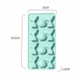 Cyan silicone baking mold with mermaid tail and seashell shapes for DIY chocolate and ice cubes. - Mermaid Tail Seashell (YH1127) / Blue