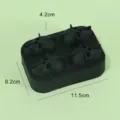 Schwarze Silikon Totenkopf Eiswuereleiste mit 4 Faechern, flexible Form fuer Whiskey. - Totenkopf / Schwarz