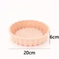 Silikon Kuchenform runde Backform 20x6cm rosa Kueche DIY Hitzestaendig Backzubehoer - Klein 8 Zoll / Rosa