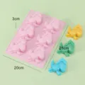 Sechshöhlige Silikon Einhorn Kuchenform hitzebeständiges Backwerkzeug für den Haushalt. - Rosa