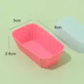 Rechteckige Silikon Backform fur Muffins, hitzebeständig und langlebig, ideal für Kuchen und Brot. - Rosa
