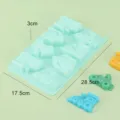 Silikon Backform für Kuchen und Schokolade DIY, flexible mehrfach Form mit genauen Maßen. - Hellgrün