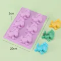 Silikon Einhorn Form mit acht Mulden für Backen, Seife und DIY Basteln Zubehörbedarf. - Violett
