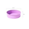 Paarse ronde siliconen cakevorm 20x6cm bakvorm voor thuis DIY patisserie keuken tool - 8 Inch Paars