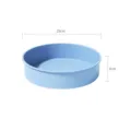 Ronde siliconen taartvorm bakvorm 25x6cm flexibele anti-aanbak keuken kookgerei - 10 Inch Blauw