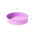 Paarse siliconen taartvorm 25cm ronde bakvorm DIY keukengereedschap voor gebak maken - 10 Inch Paars