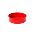 Ronde rode siliconen taartvorm 20x6cm, flexibele anti-aanbak bakvorm voor keuken. - 8 Inch Rood
