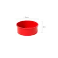 Rode ronde siliconen taartvorm 15x6cm anti-aanbak bakvorm voor keuken DIY - 6 Inch Rood