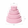 Set van 4 Ronde Taartvormen Anti-aanbak 10 15 20 25cm Roze Keuken Gereedschap - Roze Vierdelige Set