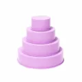 Set van 4 ronde taartvormen bakvormen met diameters van 10 15 20 25cm en 6cm hoog. - Paars Vierdelige Set