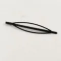 Minimalist black metal bobby pin geometric hair clip for stylish everyday women styling. - 3# Oval Wire Clip (Single)