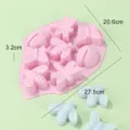 Silikonform mit Insekten- und Schmetterlingsmotiven zum Backen von Kuchen, Schokolade und Fondant. - Rosa