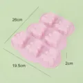 Rosa Silikon 7-Fach Bär Form Silikon Backform für Kuchen und Handgemachte Seife - Rosa