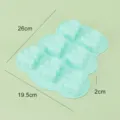 Silikon Bären Kuchenform 7 Kavitäten Antihaftbeschichtet DIY Backwerkzeug für Gebäck und Seife. - Hellgrün