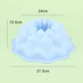 Große Silikon Backform mit Blumenmuster für Kuchen, ideal zum Backen und DIY Gebäck. - Himmelblau