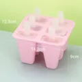 6-Kavitäten Silikon Eis am Stiel Form DIY Eismaschine mit Stäbchen, rosa Haushalts Eisgitter - 6 Fächer / Rosa