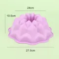 Große lila Silikon Kuchenform Blumen geformte Backform für DIY Hausgemachte Desserts - Violett