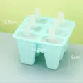 6-Loch Silikon Eis am Stiel Form fuer hausgemachte Eiscreme und Eisspender blau - 6 Fächer / Grün