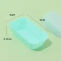 Rechteckige Silikon Backform für kleine Brote, Muffins und Kuchen, 8x5x2.6cm Küchenutensil. - YH334 Rechteckig / Zufällig
